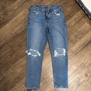 American Eagle Outfitters Classic Blue Ripped Jeans